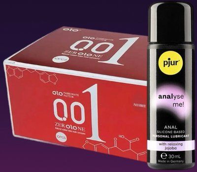 Набір OLO збуджуючі 001 (червоні) 10 штук + Лубрикант pjur analyse me! jojoba silicone 30 мл SOS4678 фото