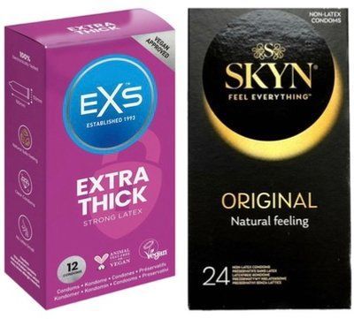 Набор с SKYN ORIGINAL 24 ШТ. + EXS Extra Safe 12 шт SOS7933 фото