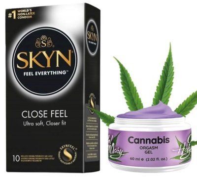 Набор из SKYN Close Feel (10 шт) + жидкий вибратор OH! HOLY MARY (60 мл) от Nuei SOS9790 фото