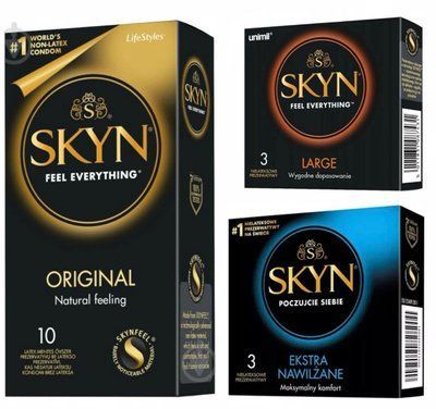 Набір: Skyn Original 10 шт. + Skyn Large 3 шт. + Skyn Extra Lube 3 шт. SOS11999 фото