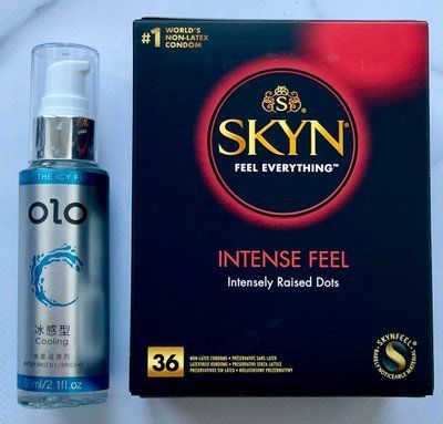 Набір Skyn ​​Intense feel 36 шт - Лубрикант охолоджуючий OLO 60 мл SOS3282 фото