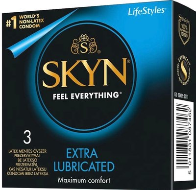 Безлатексные упаковка 3 штуки SKYN Extra Lube SK2 фото
