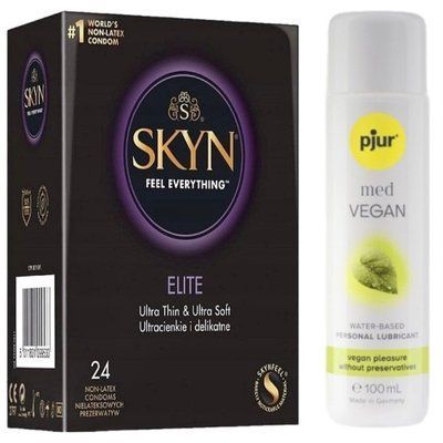 Комплект SKYN Elite 24 шт+pjur MED Vegan Glide 100 мл SOS13301 фото