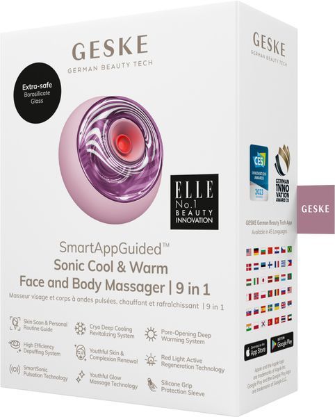 Масажер для обличчя та тіла GESKE Sonic Cool&Warm Face and Body Massager 9в1 pink HB0280 фото