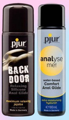 Набір лубрикантів pjur backdoor anal Relaxing jojoba silicone 30 мл + pjur analyse me! Comfort water glide 100 мл LB671 фото