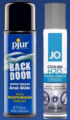 Набір лубрикантів pjur backdoor Comfort water glide 30 мл + System JO H2O COOLING (30 мл) LB204 фото