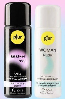 Набір лубрикантів pjur analyse me! Relaxing jojoba silicone 30 мл + pjur Woman Nude 30 мл LB621 фото