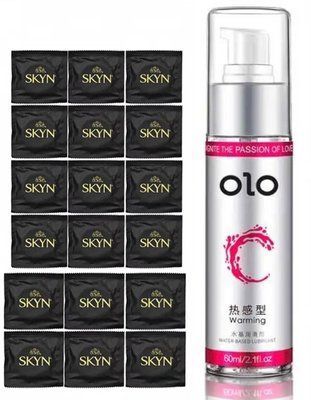 SKYN ORIGINAL &mdash; 18 шт та Лубрикант OLO зігріваючий &mdash; 60 мл SOS719 фото