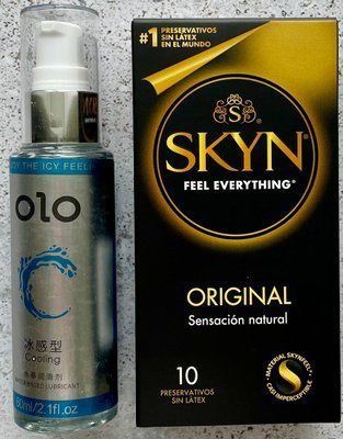 Набір SKYN Original 10 шт + Лубрикант охолоджуючий на водній основі OLO 60 мл SOS1119 фото