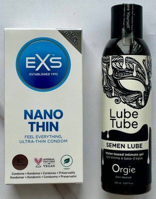 Набір EXS NANO Thin 12 шт - Лубрикант SEMEN LUBE Intimate Gel, 150 мл ORGIE SOS3265 фото