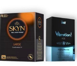 SKYN Large, 36 шт + Intt Vibration Ice (15 мл) SOS6868 фото
