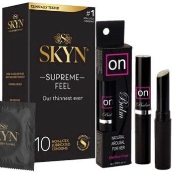 Набор из Skyn ​​Supreme Feel 10 шт + бальзам Sensuva ON Arousal Balm for Her SOS10273 фото