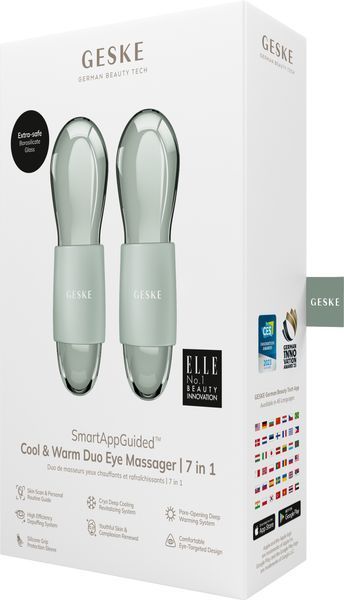 Двойной массажер для глаз GESKE Cool&Warm Duo Eye Massager 7в1 green HB0321 фото