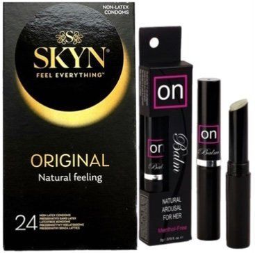 Набор из SKYN ORIGINAL 24 шт + бальзам для клитора Sensuva - ON Arousal Balm for Her SOS9973 фото