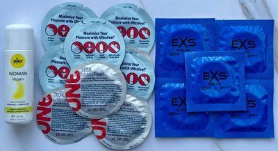 Набір ONE UltraFeel 5 шт + EXS Cooling 5 шт + Лубрикант pjur Woman Vegan 30 мл SOS3515 фото