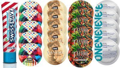 Набор из SwissNavy CoolingPeppermint 10мл + ONERibs + ONE Vanish + ONETattoo + ONE Plus SOS8613 фото
