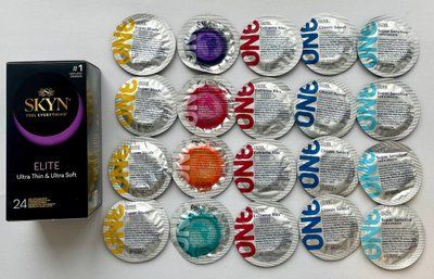 Набір 24 штук SKYN Elite + ONE Super Studs, Color Sensations, Extreme Ribs, Classic, Super Sensitive SOS2215 фото