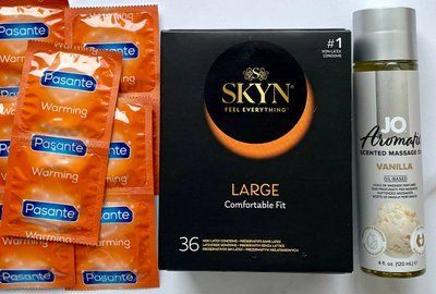 Набір 46 шт SKYN Large - Pasante Warming + System JO Aromatix Vanilla 120 мл SOS1664 фото