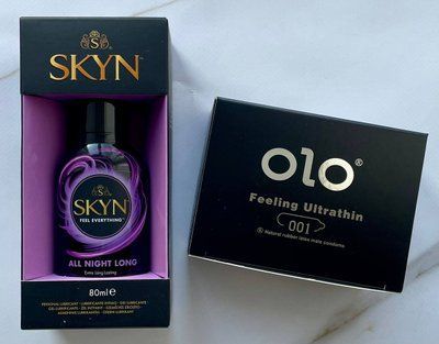 Набір OLO Feeling Ultrathin - ультратонкі - 001 (10 штук) + Лубрикант Skyn All Night Long 80 мл на силіконовій основі SOS1219 фото