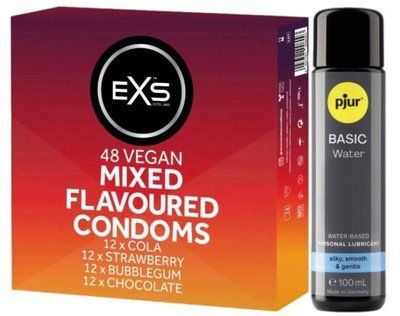 Набір EXS Mixed Flavoured (48 шт) + pjur Basic Waterbased 100 мл SOS13434 фото