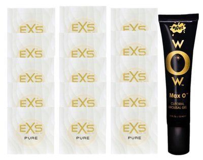 Комплект EXS Pure15 шт + Wet Wow Max O Clitoral Arousal Gel, 15 мл SOS14837 фото