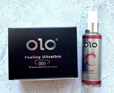 Комплект OLO Feeling Ultrathin (001) 10 шт + Лубрикант зігріваючий OLO 60 мл SOS2315 фото