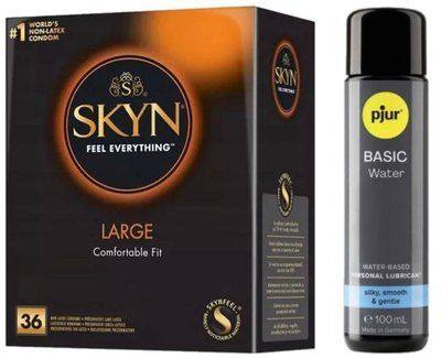 Комплект SKYN Large 36 шт + Pjur Basic Waterbased 100 мл SOS13233 фото