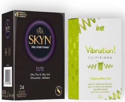 SKYN Elite, 24 шт + Intt Vibration Caipirinha (15 мл) SOS7018 фото