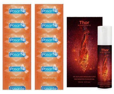 Комплект Pasante Warming 10 шт + Nuei THOR Intense Pleasure Gel (50 мл) SOS14386 фото
