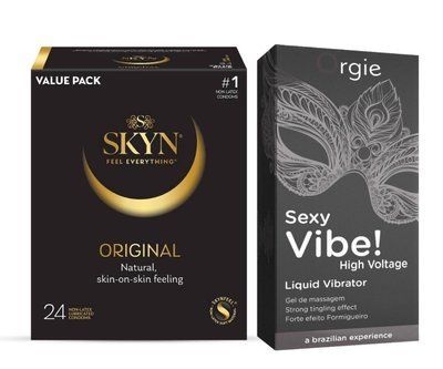 SKYN ORIGINAL &ndash; 24 шт та Рідкий ORGIE SEXY VIBE HIGH VOLTAGE, 15 мл SOS819 фото