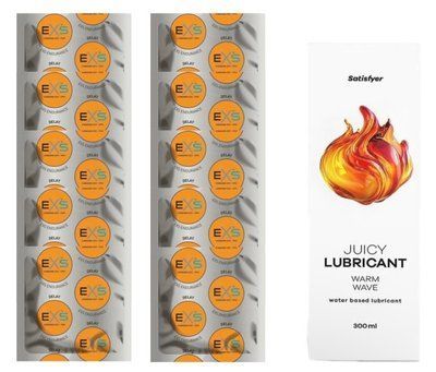 Комплект: EXS Delay 10 шт. + Лубрикант Satisfyer Warm Wave 300 мл SOS11377 фото