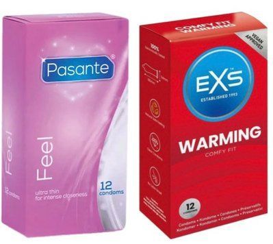 Набір з Pasante Sensitive Feel (12 шт) + EXS Warming, 12 шт SOS8162 фото