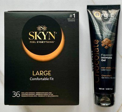 Комплект Skyn Large 36 шт - Лубрикант ORGIE LUBE TUBE шоколад, 100 мл SOS2915 фото