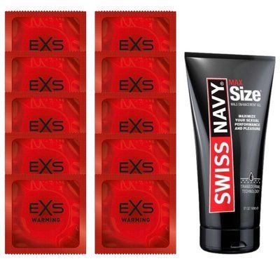Комплект EXS Warming 10 шт + Swiss Navy Max Size Gel (150 мл) SOS14336 фото