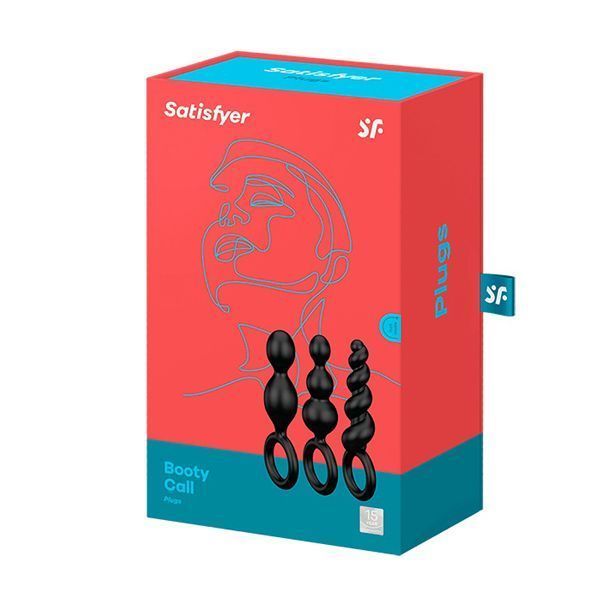 Набір анальних іграшок Satisfyer Plug black (set of 3) &mdash; Booty Call, макс. діаметр 3 см SO2323 фото