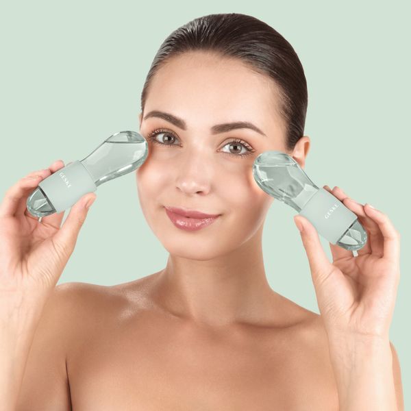 Двойной массажер для глаз GESKE Cool&Warm Duo Eye Massager 7в1 green HB0321 фото