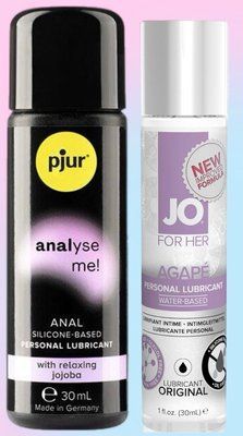 Набір лубрикантів pjur analyse me! Relaxing jojoba silicone 30 мл + System JO AGAPE ORIGINAL (30 мл) LB639 фото