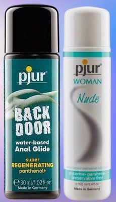 Набір лубрикантів pjur backdoor Regenerating 30 мл + pjur Woman Nude 100 мл LB440 фото