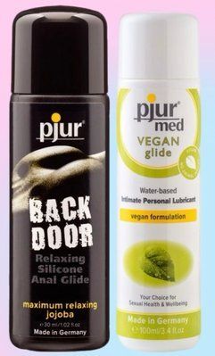 Набір лубрикантів pjur backdoor anal Relaxing jojoba silicone 30 мл + pjur MED Vegan glide 100 мл LB839 фото