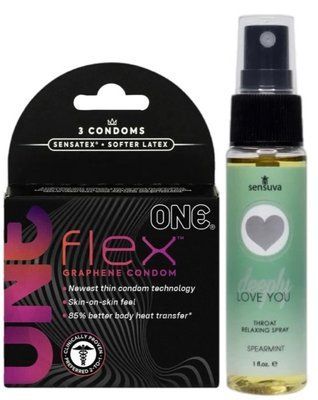 Комплект 3 шт ONE Flex + Спрей Sensuva Deeply Love You Spearmint (29 мл) SOS6153 фото
