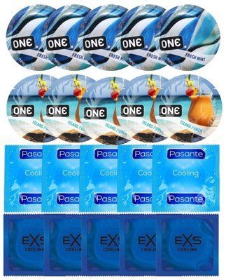 Набір 20 шт ONE Fresh Mint + ONE Island Punch + Pasante Cooling + EXS Cooling SOS7186 фото