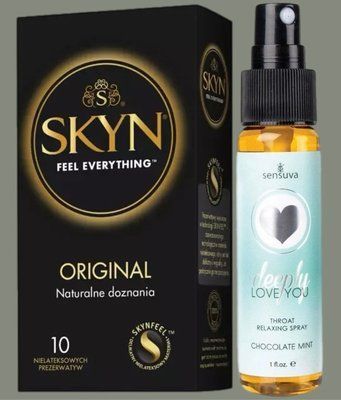 Комплект SKYN Original 10 шт + Спрей Sensuva Deeply Love You Chocolate Mint (29 мл) SOS5749 фото