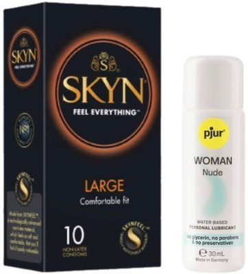 Набор Skyn ​​Large 10 шт + pjur Woman Nude 30 мл SOS13352 фото