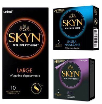Набір: SKYN Large 10 шт. + Skyn Extra Lube 3 шт. + Skyn Elite 3 шт. SOS11800 фото