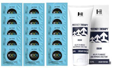 Комплект EXS Air Thin 15 шт + Potency Therapy Cream 50 мл SOS14745 фото
