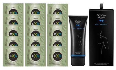 Комплект EXS Snug Fit 15 шт + Plaisirs Secrets Nuit Ardente, 60 мл SOS14905 фото