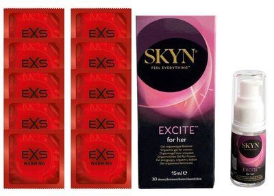 Комплект EXS Warming 10 шт + SKYN Excite Orgasmic Gel for Her 15 мл SOS14304 фото