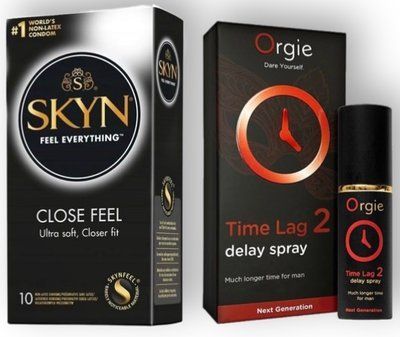 Набор из SKYN Close Feel (10 шт) + Пролонгатор Orgie Time Lag 2 Delay Spray (10 мл) SOS8931 фото