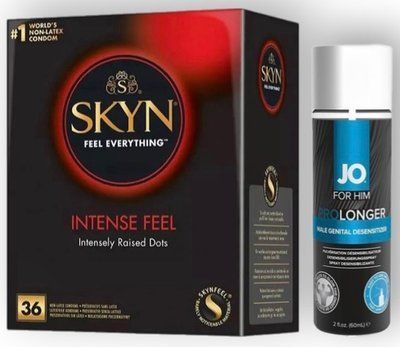 Набор из SKYN Intense Feel (36 шт) + Пролонгатор System JO Prolonger Spray with Benzocaine (60 мл) SOS8981 фото