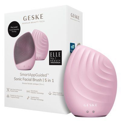 Електронна ультразвукова щітка для обличчя GESKE Sonic Facial Brush 5в1 pink HB0071 фото